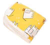 DIYEAH Washable Guinea Pig Pee Pad 35x45cm Reusable Soft Cage Liner Yellow Elephant Pattern for Hamster Rabbit Indoor Training and Cage Bedding