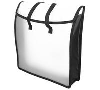 DIYEAH Water Resistant Document Organizer Bag for Tax Documents and Bills Black Pvc File Holder with Handle for Office and Going out Compact and Sturdy