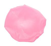 DIYEAH Waterproof Shower Cap for Women Thickened Peva Bathing Hat Breathable and Reusable Hair Cap Suitable for Spa and Bathing with Elastic Band Pink