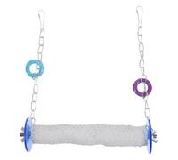 DIYEAH Wear-resistant Bite-resisting Bird Parrot Swing with Colorful Sanding Bar for Small Parrots and Caged Birds Fun Chewing and Climbing Plaything Home Decoration and Enrichment