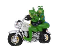 DIYEAH Weatherproof Resin Garden Frog Couple Figurine Decorative Lawn Ornament for Indoor Outdoor Patio Unique Animal Craft Gift for Garden Lovers
