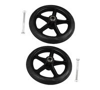 DIYEAH Wheelchair Front Wheels Replacement 7-inch Solid Tires 2pcs Anti-Slip Spare Wheel Assembly for Rollators and Walkers