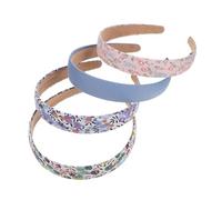 DIYEAH Wide Fabric Hairbands Easy to Wear and Practical Headbands 4pcs Floral Pattern Design for Women and Girls Suitable for Parties and Daily Life