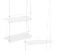 DIYEAH Window Plant Hanging Shelf Flowerpot Storage Rack for Window and Balcony Multi-layered Acrylic Hanging Design Strong Load-bearing Capacity Easy to Remove