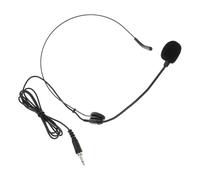 DIYEAH Wired Head-Mounted Microphone with Noise Reduction, Black Earhook Voice Amplifier Mic for Live Streaming, Interviewing, and Recording, Compatible with Speaker Systems