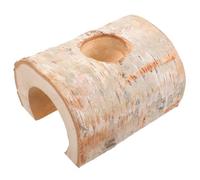 DIYEAH Wooden Birch Hamster Hideout Tunnel 15cm Wide 5cm Inner Hole Breathable Chew for Hamsters Gerbils and Guinea Pigs Small Animal Play Shelter