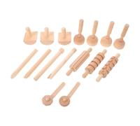 DIYEAH Wooden Dough Pattern Stamp Kit for Ergonomic Handles and Rounded Burr-Free Edges, for Pottery Sessions and Home Use, Easy Cleanup Clay Embossing Wooden Stamps Set