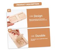 DIYEAH Wooden Hamster Chew with Treat Hiding Function Small Animal Foraging Interactive for Russian Dwarf Hamsters Encourages Exercise and Mental Stimulation Double Rotating Lid Design