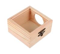 DIYEAH Wooden Hamster Shelter Bed for Small Hedgehogs and Pets, Tear-resistant Comfortable Nest, Natural Wood Material Small Animal Resting Cabin for Comfortable Pet Hideout