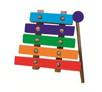 DIYEAH Wooden Knocking Xylophone Toy Unfinished Craft for Boy Girl Diy Painting and Graffiti Ornament Educational Music Toy for Creative Development