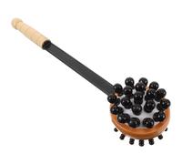 DIYEAH Wooden Massage Hammer Dual Head Handheld Percussion Stick for Leg and Back Tapping Therapy with Ergonomic Design Suitable for Office and Home