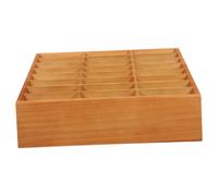 DIYEAH Wooden Phone Organizer with 24 Grid Multigrid Organizing Solution, Elegant Design and Easy Access, for Cell Phones and Supplies in Workspace or Meeting Rooms