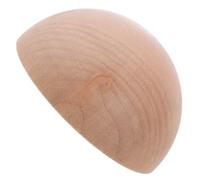 DIYEAH Wooden Pottery Press Tools Half Round Clay Plate Mold 9x9x4.5cm Ceramic Craft Tool for DIY Pottery Bowl and Plate Making