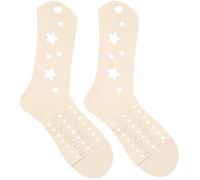 DIYEAH Wooden Sock Blockers for Knitting 2Pcs Adjustable Stocking Display Props Handcrafted Sock Stretchers with Five-Pointed Star Design for Craft Enthusiasts