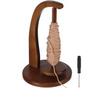 DIYEAH Wooden Yarn Holder Stand- Rotate Weighted Wood Knitting Yarn Thread Rack Spool Yarn Sewing Organizer Yarn Winder for Smooth Crocheting Yarn Spindle