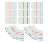 DIYEAH Writable Adhesive Pet Index Tabs Set, 10 Sets with 50 Blue and Red Sticky Page Markers for Notebooks, Books, and Organizing Notes