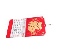 DIYEAH Year Horse Chinese Lunar Wall Calendar Tearable Paper Hanging Planner for Home Office Decor Feng Shui Blessings Traditional Monthly Organizer