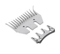 Diyeeni 13 Teeth Sheep Shears Blade Curved Wool Clipper Comb Cutter Trimmer, High Carbon Steel 7mm Tooth Spacing for Shearing Alpacas Llamas Thick Fur Animals, Easy Install Accessory Kit