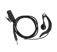 Diyeeni 3.5mm Earhooks 3.5mm Headset Earpiece Push To Talk Wired G Shape Ear Hook with Lapel for ZelloVoxer Smartphone Tablet