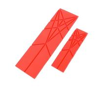 Diyeeni 3 in 1 Measuring Spoons, 2 Pack Polygons Flat Foldable Silicone Measuring Spoons, Multifunction Folding Kitchen Gadget for Baby Food, Cooking, Different Sizes Collapsible Spoon Set (Rosy Red)