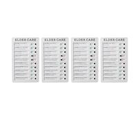 Diyeeni 4 Pack Detachable Checklist Board DIY Chore Chart for Kids, Recyclable PVC Sliding Chore Checklist Memo Board - Portable Message Travel Plan for Home Office School (Elder Care)