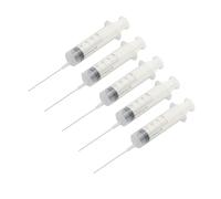 Diyeeni 5Pcs 50ml Ink Filling Syringe with Scale for Printer Cartridge | Plastic Ink Injector Syringe, Stainless Steel Needle, for Printer Cartridge Refill, Lab Use, Lubrication, Clear Scale