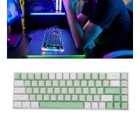 Diyeeni 60% Wired Mechanical Gaming Keyboard, RGB Backlit 68 Keys Office Keyboard, 2.4G & BT & Type C Wired Compact Mechanical for for HarmonyOS for Android for IOS, Blue Switch