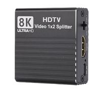 Diyeeni 8K Splitter 1 in 2 Out Supports 8K 60Hz 4K 120Hz 1080P 240Hz with EDID 3D Function for Set Top Boxes Desktops Laptops
