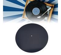 Diyeeni Acrylic Turntable Mat, Reduce Noise Anti Static Improved Sound Quality Slipmat with Vibration Damping for Records 12in (Black)