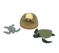 Diyeeni Animal Life Cycle Model Toy for Kids Learning, 4-Pack Simulation PVC Life Cycle Figures, Chick & Tortoise Set, Durable Educational Learning Toy for Children, Washable (#2)