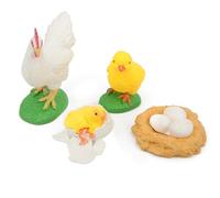Diyeeni Animal Life Cycle Model Toy for Kids Learning, 4-Pack Simulation PVC Life Cycle Figures, Chick & Tortoise Set, Durable Educational Learning Toy for Children, Washable (#1)