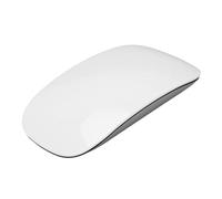 Diyeeni Bluetooth Mouse, 1600 DPI Wireless Mouse, Ergonomic Curved Optical PC Mices, Rechargeable 400mAh Battery, Silent Clicks, Multi Device Compatibility (WHITE)
