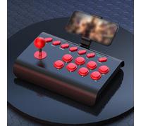 Diyeeni Bluetooth Wireless Fighting Joystick, Universal Classic Arcades Fighting Game Controller, Support Turbo and Macro, Compatible with Wins, SteamDeck, NeoGeo Mini (Black)