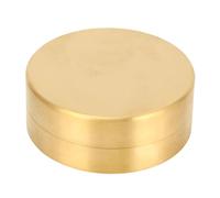 Diyeeni Brass -Closing Box, Multiple Purposes Brass -Ended Container Round Shape Robust for Travel (Large Size (24x18.5cm / 9.4x7.3in))
