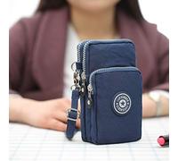 Diyeeni Chic Women Girls Cross Body Mobile Phone Shoulder Bag with Adjustable Strap Closure for Large Screen Phone Hundred Dollar Bills Keys Cosmetics Polyester, Pink, 17 * 9 * 9cm for Shopping Trips