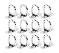 Diyeeni D Ring Trailer Tie Down Anchors, 1200lbs Fracture Strength Heavy Duty Galvanized Steel Secure Lashing Towing Hooks for Trucks RV Campers Van ATV SUV Boat, 400lbs Working Load