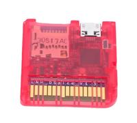 Diyeeni DS Game Card Reader for DSi 3DS with Microcontroller 6MB/s Speed Dual Power Supply Open Source Design for Homebrew Custom Software (Transparent Red)