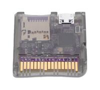 Diyeeni DS Game Card Reader for DSi 3DS with Microcontroller 6MB/s Speed Dual Power Supply Open Source Design for Homebrew Custom Software (Transparent Black)