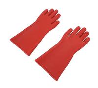 Diyeeni Electrical Insulated Gloves, Class 00, 1.8mm Thick, Red, For Electrical Work, Industrial Settings