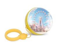 Diyeeni Electronic Sensor Ball Sphere Orb 1GB Mini File Storage Video Image Player Built-in Rechargeable Battery 4 Games Control Loop Playback for Home Office Decor Travel Gift (Yellow)