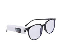 Diyeeni Glasses Camera, 2.7K HD 110 Degree Wide Angle Video Recording 12MP with Dual Directional Mic Noise Reduction, for Cycling Skiing Business Meetings Outdoor Sports (White)