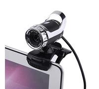 Diyeeni HD Webcam, 12M Pixels USB Clip Webcam, Built-in Microphone Camera with 360 Degree Rotatable Flexible Swivel Clip, PC Computer Camera for Video Calling(Silver)