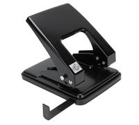 Diyeeni Heavy Duty 2 Hole Punch 6mm, 80mm Spacing, 40 Sheet Capacity, Labor Saving Hole Puncher with Paper Scraps Collection for Office, School, Home