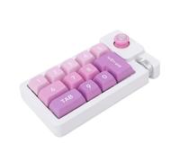Diyeeni Macro Mechanical Numeric Keypad, Fully Programmable 12 Keys, Wired USB RGB Backlit Gaming Numpad, Hot Swappable Numeric Pad with Joystick Roller, Compact Design (Green)