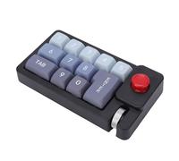 Diyeeni Macro Mechanical Numeric Keypad, Fully Programmable 12 Keys, Wired USB RGB Backlit Gaming Numpad, Hot Swappable Numeric Pad with Joystick Roller, Compact Design (Black)