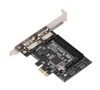 Diyeeni PCI Express Controller Card 2 Port ESATA Adapter with Internal External Ports, Support ATA 133, 3Gbs Transfer Rate, Plug Play for Wins for for OS X