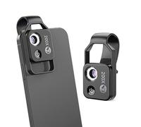 Diyeeni Pocket Phone Microscope, 200X Zoom Clip on Microscope Magnifier CPL Lens with LED Light, Portable Microscopic Lens for for for Google(Black)