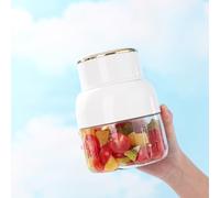 Diyeeni Portable Blender, Personal Blender and Shakes, Mini Blender with 4 Blades, 13 Oz Multifunctional and BPA, USB Rchargeable Portable Juicer, for Travel (White)