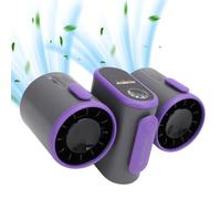 Diyeeni Portable Waist Clip Fan, Personal Belt & Outdoor Body Fan, 8000mAh Rechargeable Battery Powered & Power Bank, Super Strong Airflow, 3 Speed, Emergency Lighting (Dark Gray)