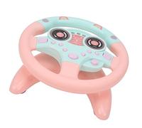 Diyeeni Simulation Steering Wheel Toy with Base for Kids Early Education Educational Driving Imitation Toy Birthday Gifts for Toddlers Boys Girls (Pink)